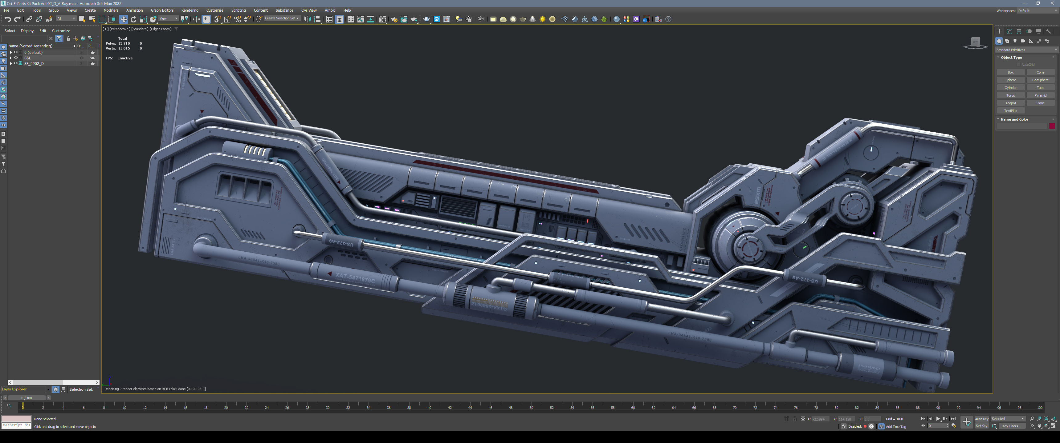 Sci-Fi Parts Kit Pack Vol 02 Column-PBR Low-poly 3D model_24
