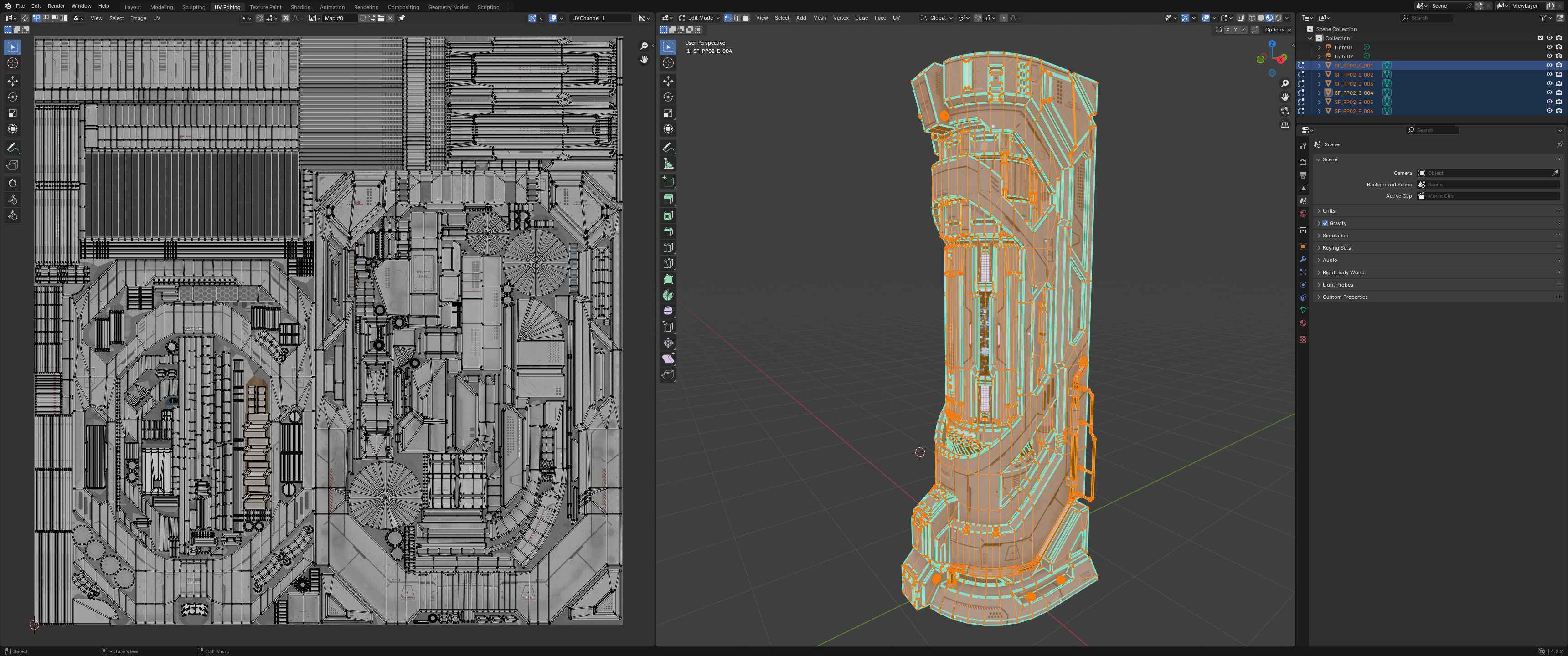 Sci-Fi Parts Kit Pack Vol 02 Column-PBR Low-poly 3D model_32