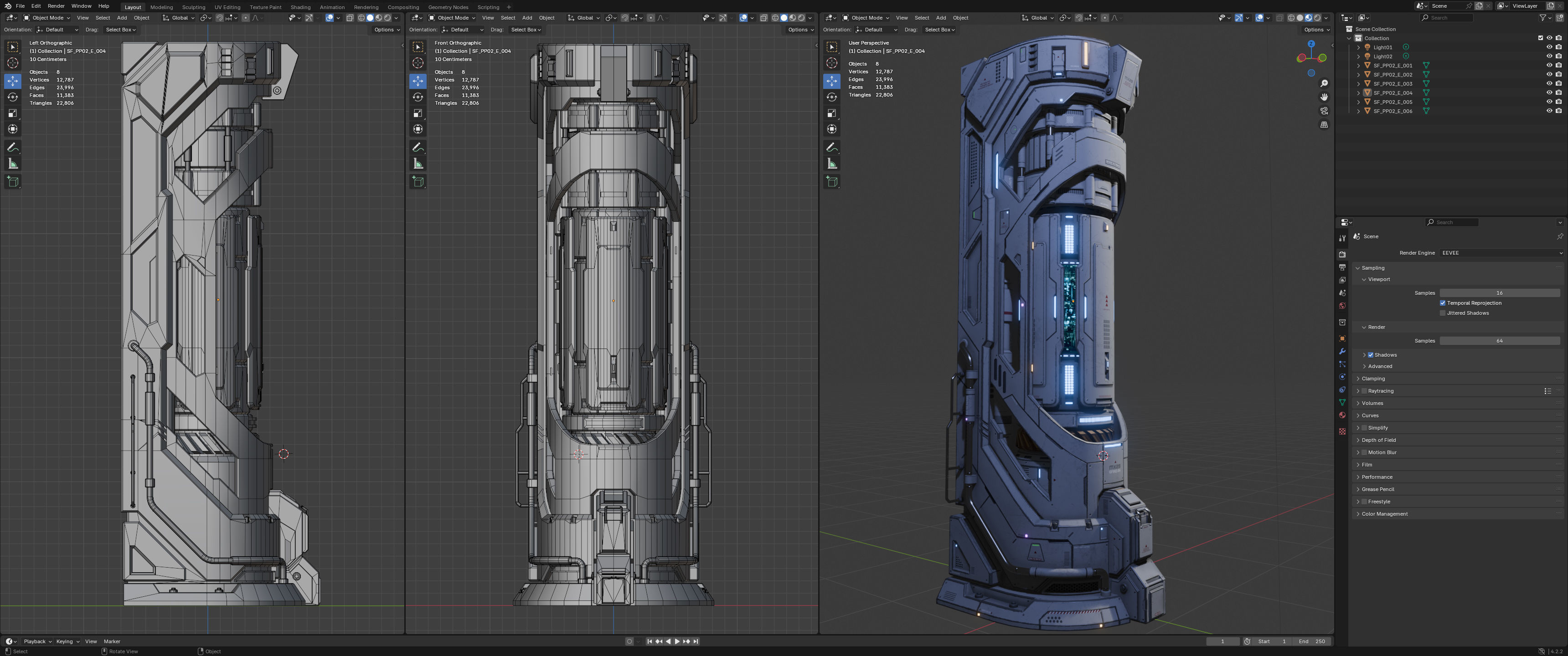 Sci-Fi Parts Kit Pack Vol 02 Column-PBR Low-poly 3D model_31