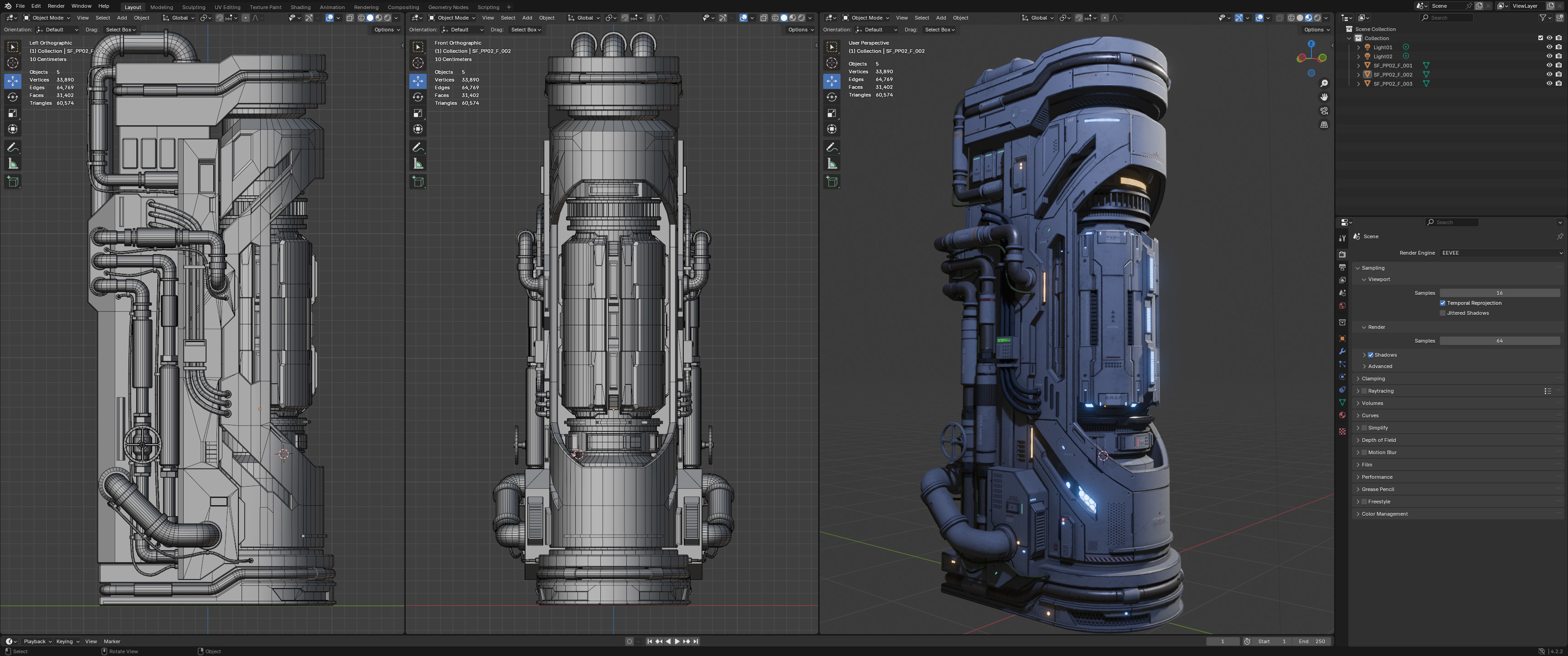 Sci-Fi Parts Kit Pack Vol 02 Column-PBR Low-poly 3D model_37