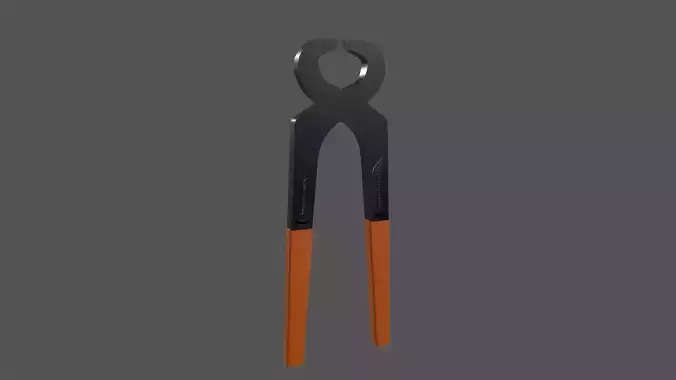 pincers pair of scissors Low-poly 3D model