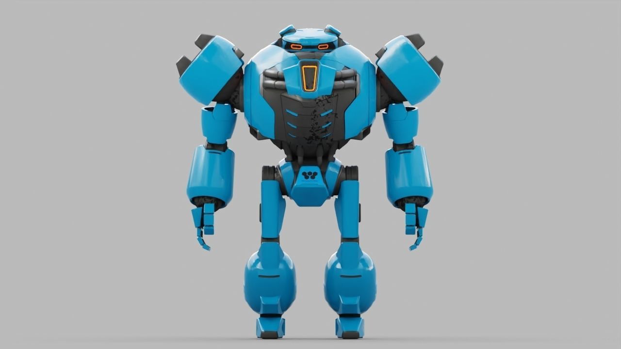 COMBAT DROID EREGON rigged character 3D model_35