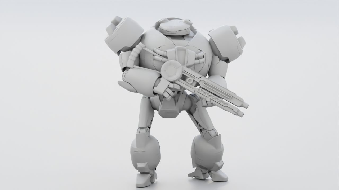 COMBAT DROID EREGON rigged character 3D model_41