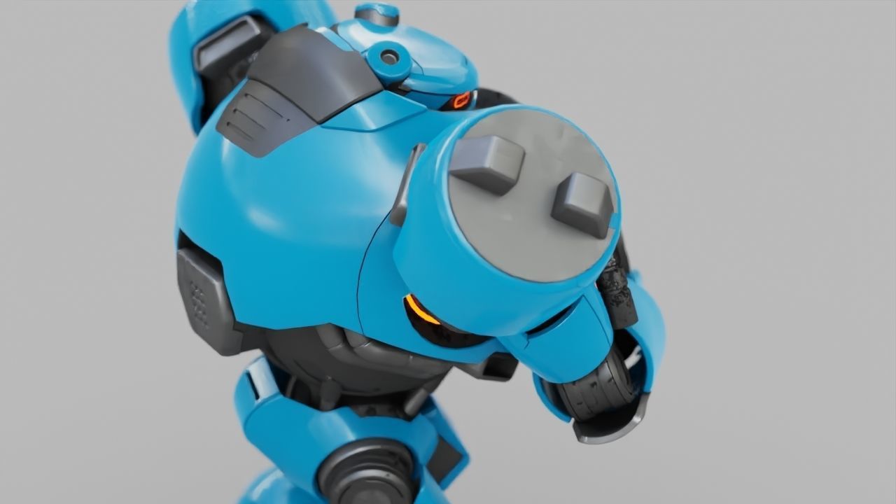 COMBAT DROID EREGON rigged character 3D model_13