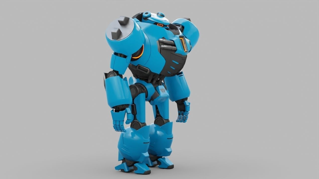 COMBAT DROID EREGON rigged character 3D model_34