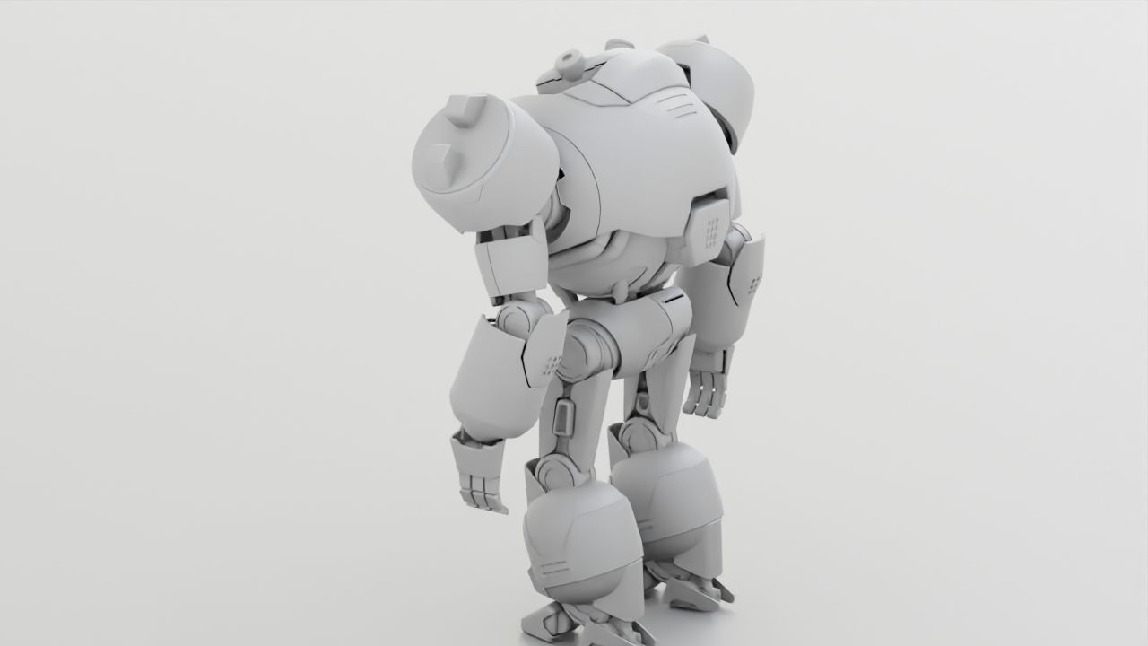 COMBAT DROID EREGON rigged character 3D model_38