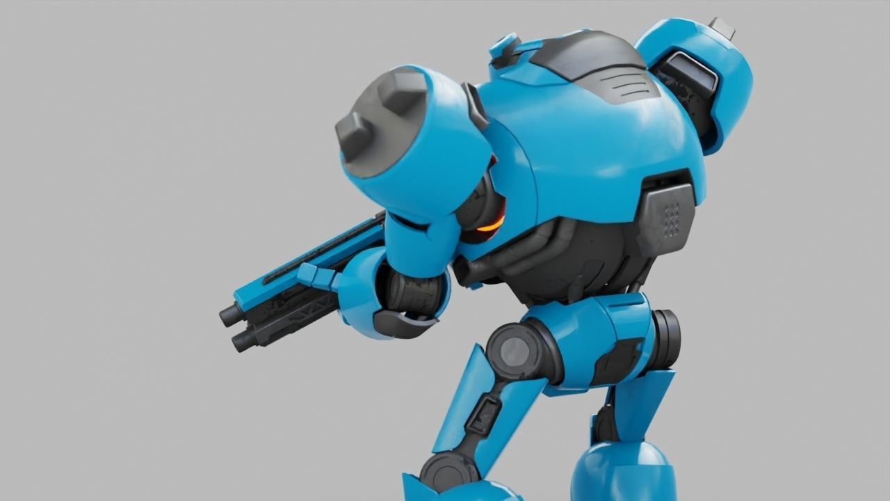 COMBAT DROID EREGON rigged character 3D model_25