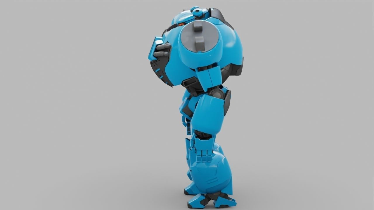 COMBAT DROID EREGON rigged character 3D model_32