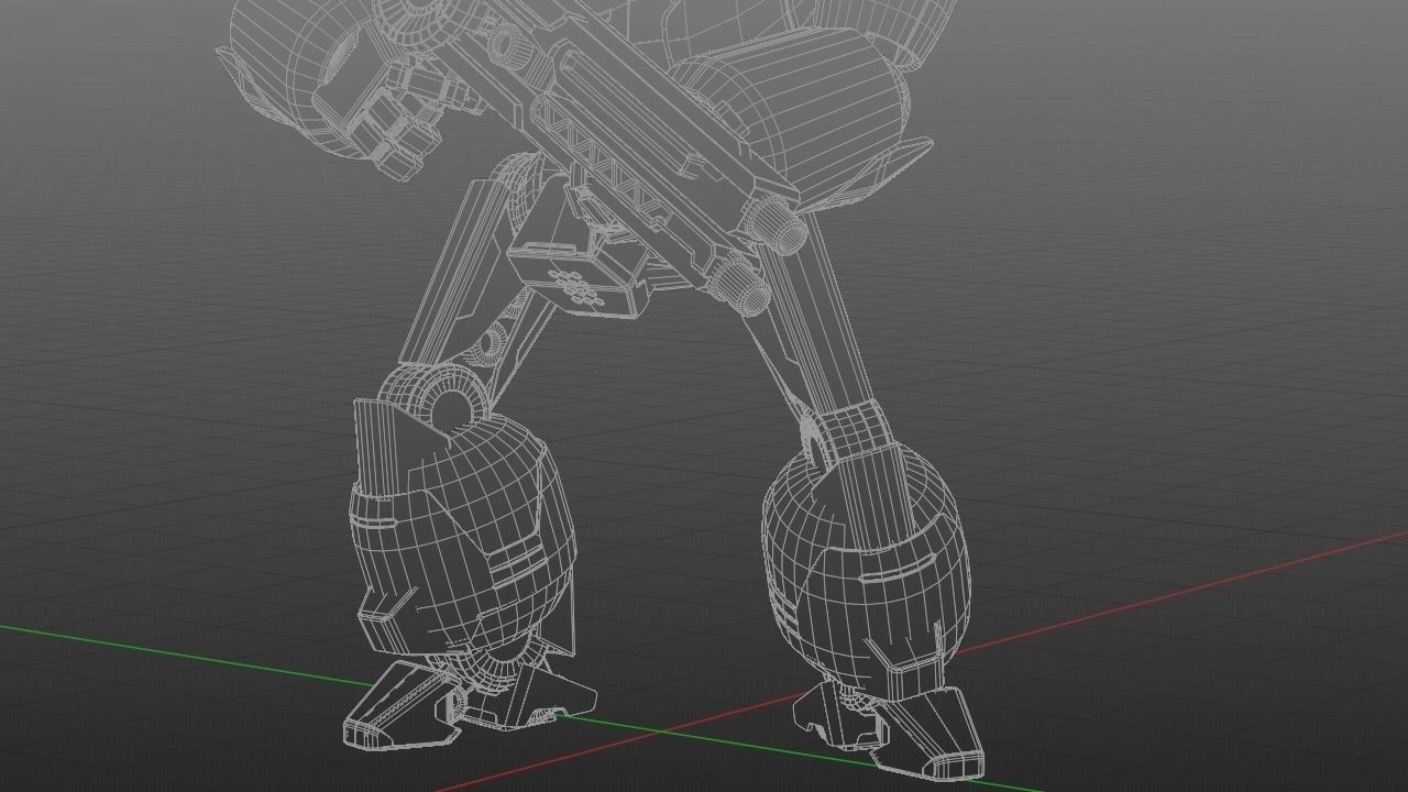 COMBAT DROID EREGON rigged character 3D model_46