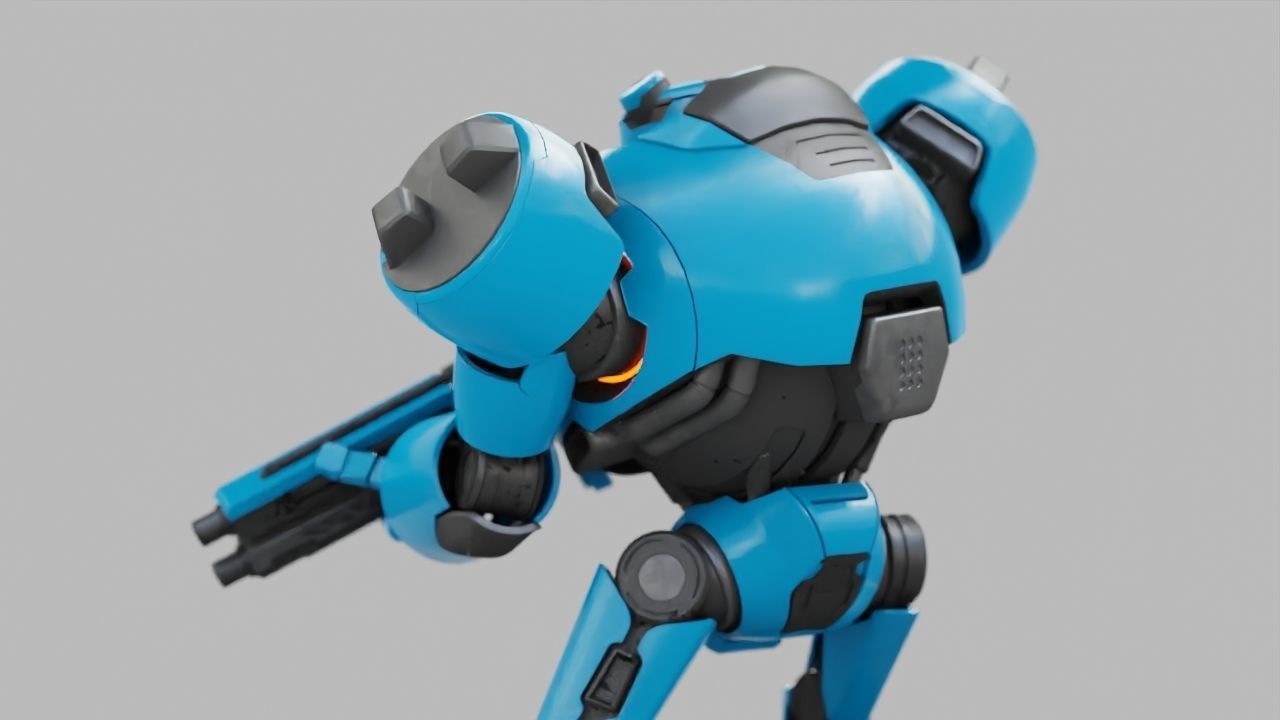 COMBAT DROID EREGON rigged character 3D model_8
