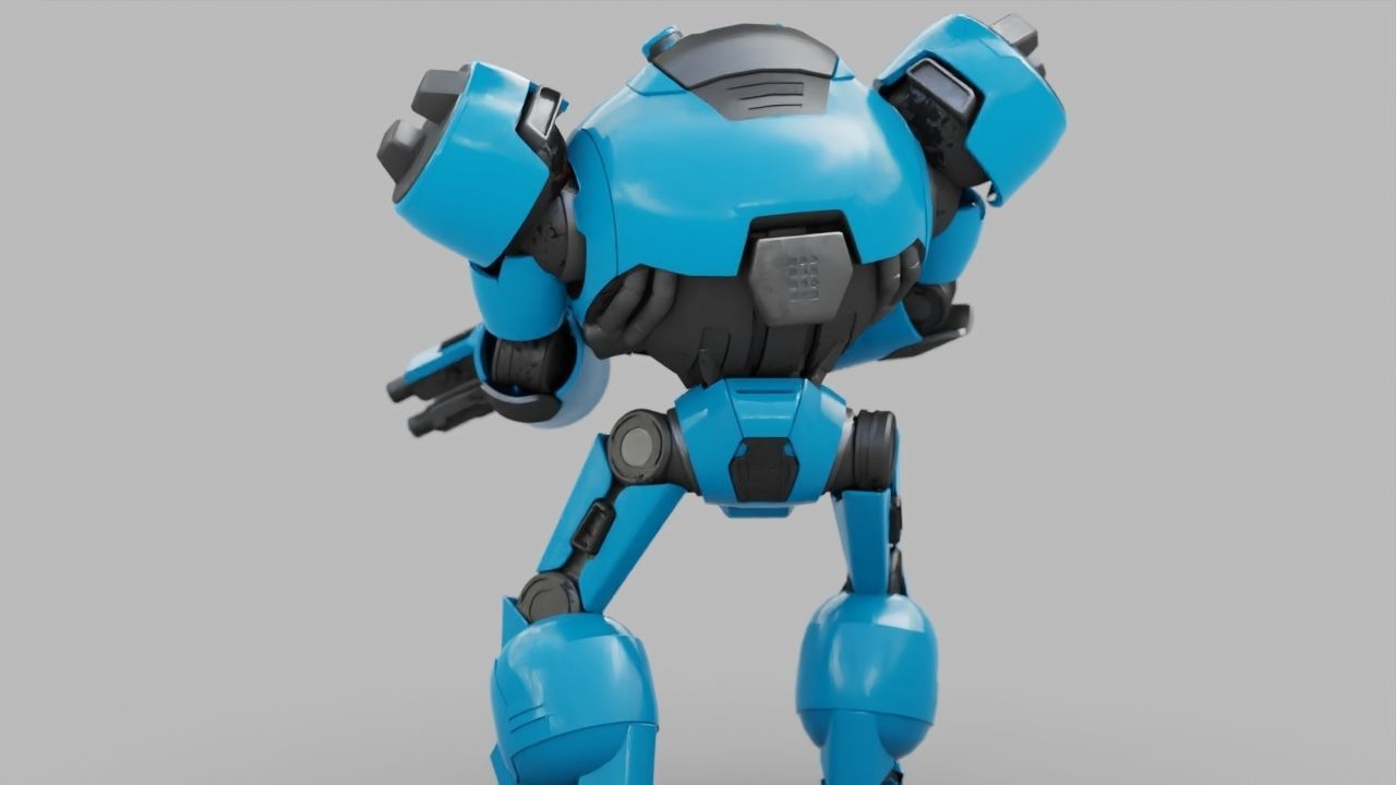 COMBAT DROID EREGON rigged character 3D model_26