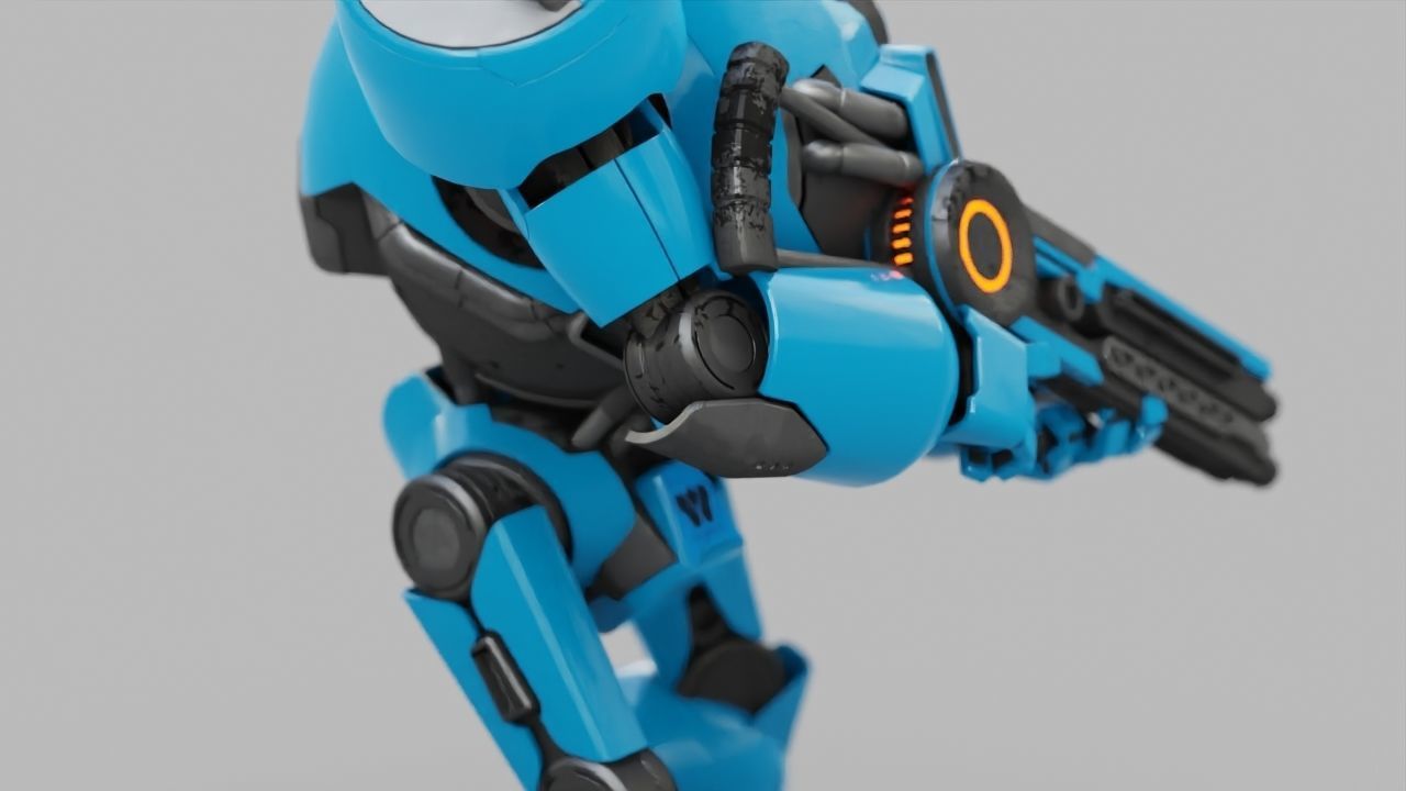 COMBAT DROID EREGON rigged character 3D model_20