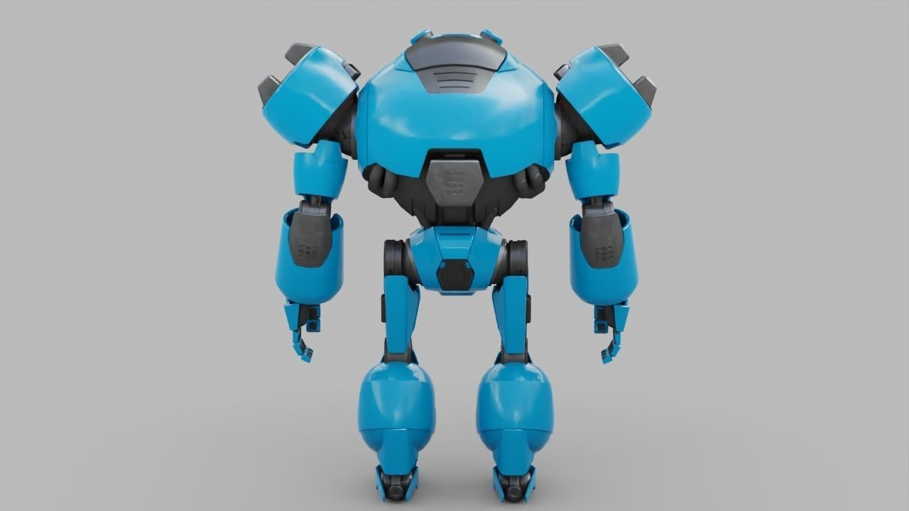 COMBAT DROID EREGON rigged character 3D model_33