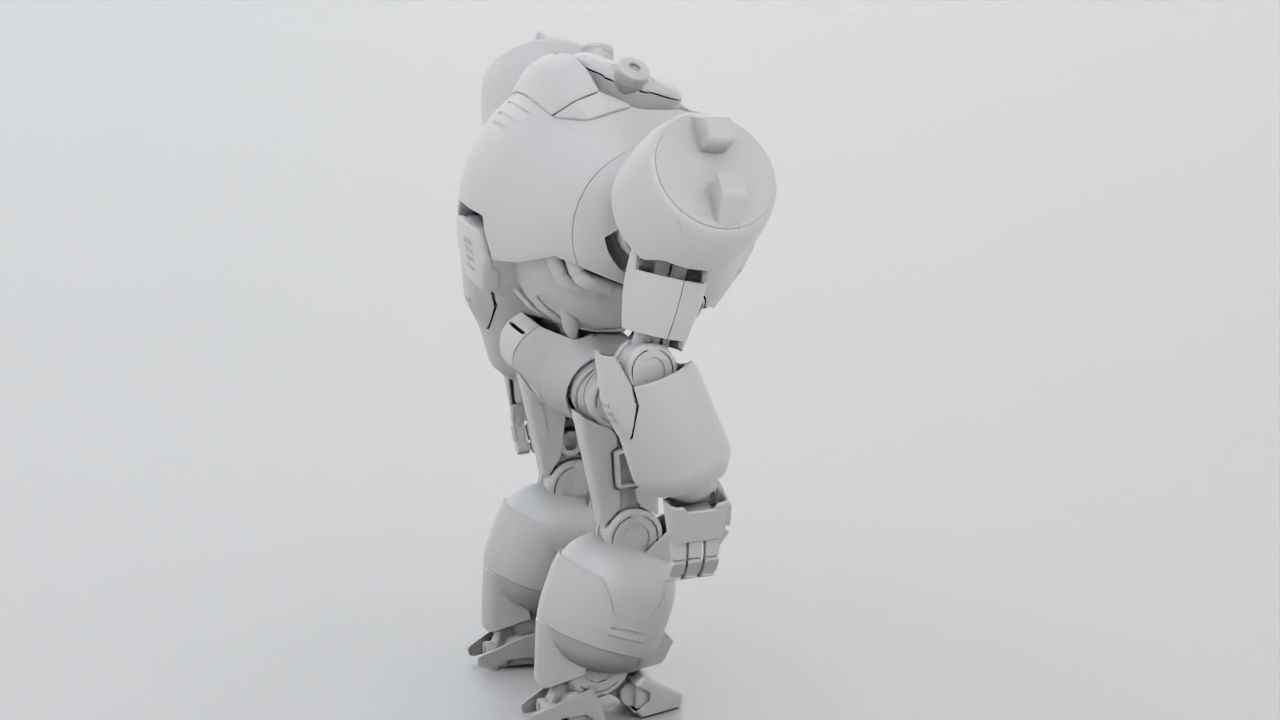 COMBAT DROID EREGON rigged character 3D model_40