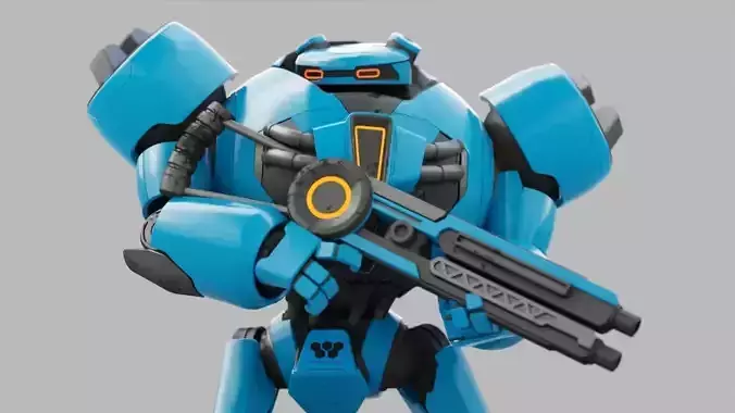 COMBAT DROID EREGON rigged character 3D model