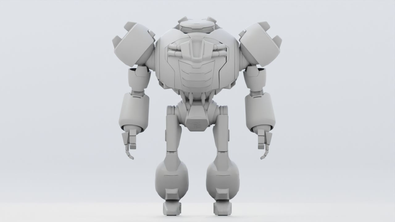 COMBAT DROID EREGON rigged character 3D model_36
