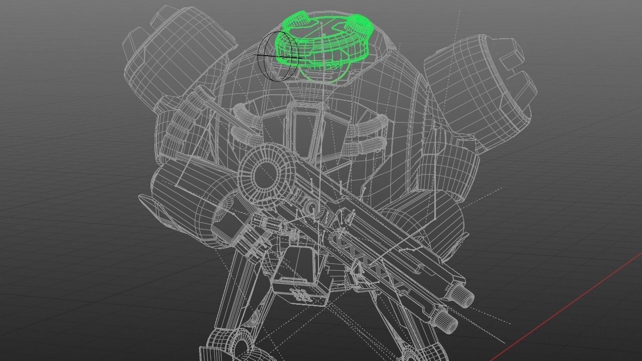 COMBAT DROID EREGON rigged character 3D model_43