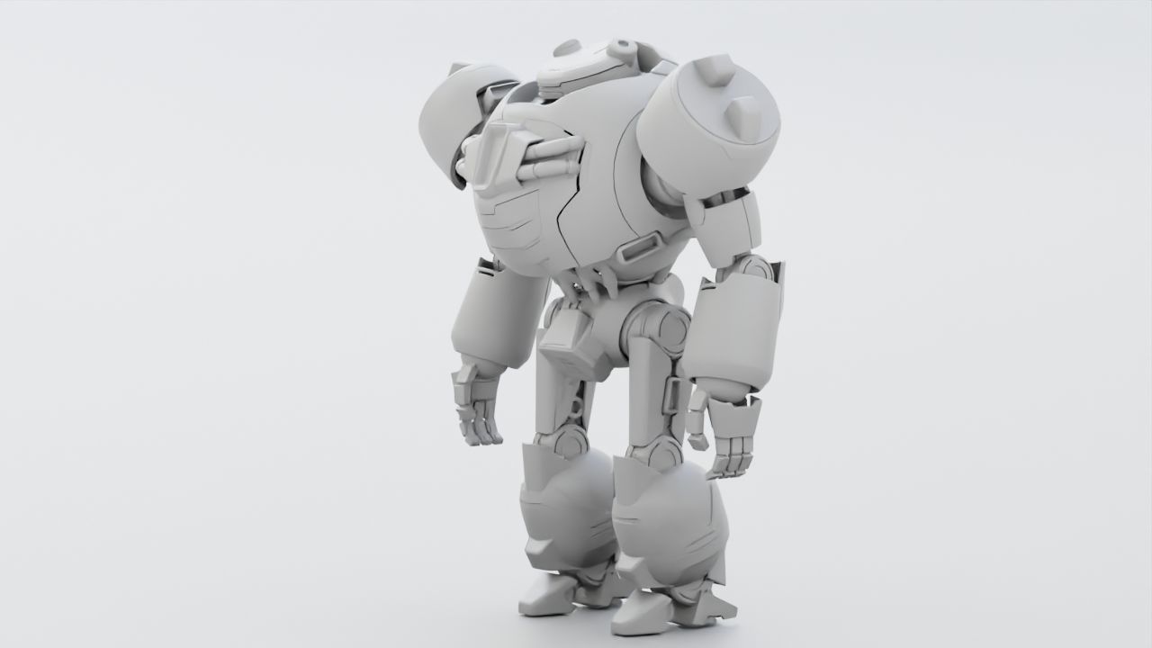 COMBAT DROID EREGON rigged character 3D model_37