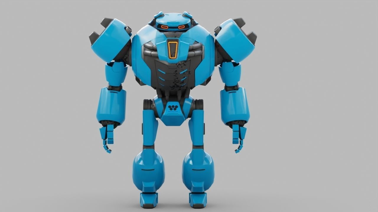 COMBAT DROID EREGON rigged character 3D model_31