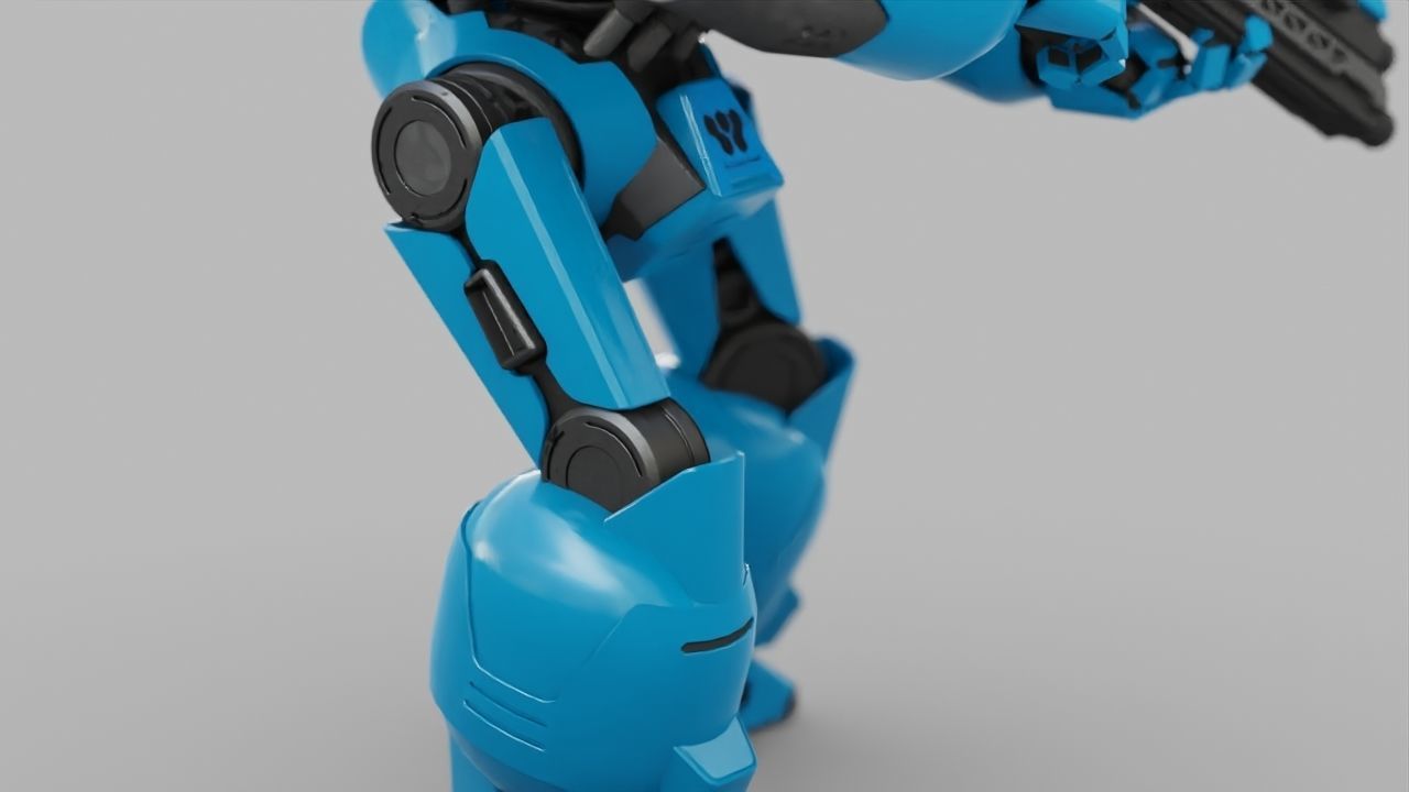 COMBAT DROID EREGON rigged character 3D model_19