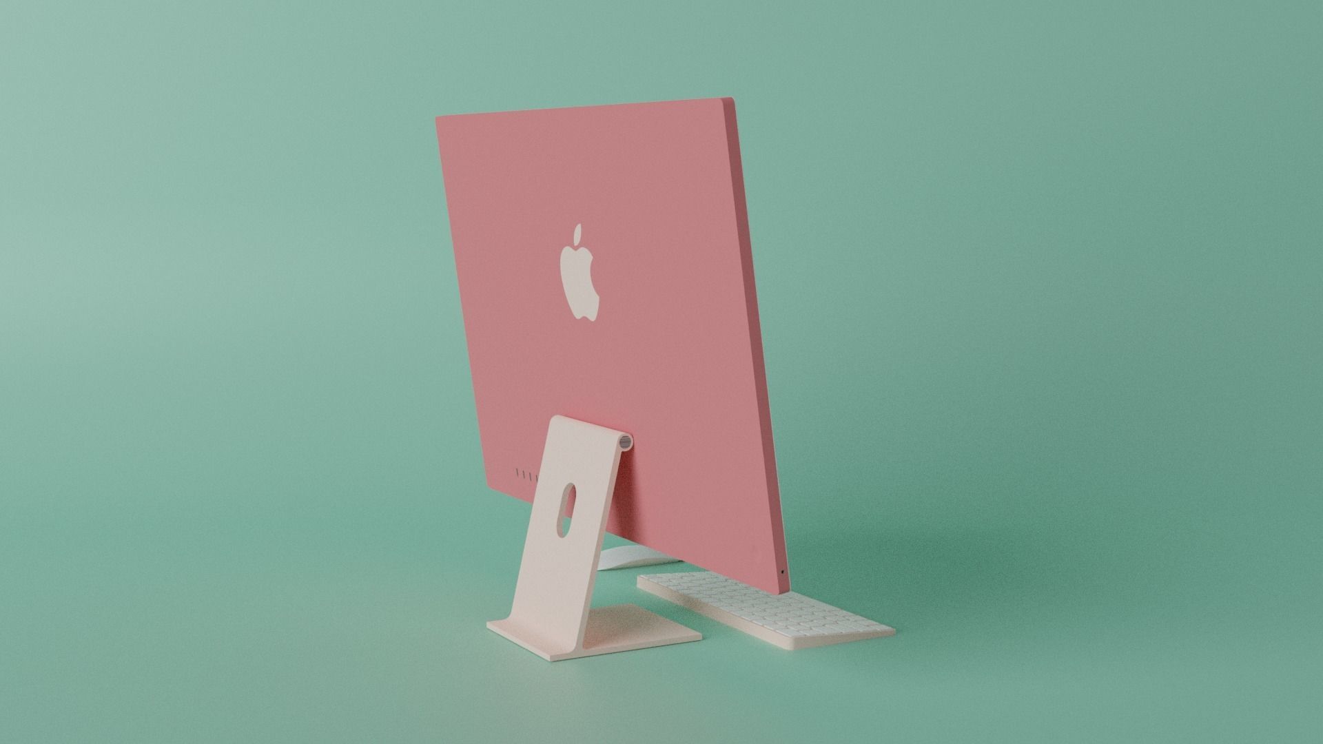iMac 24-inch 2021 Pink 3D model | CGTrader
