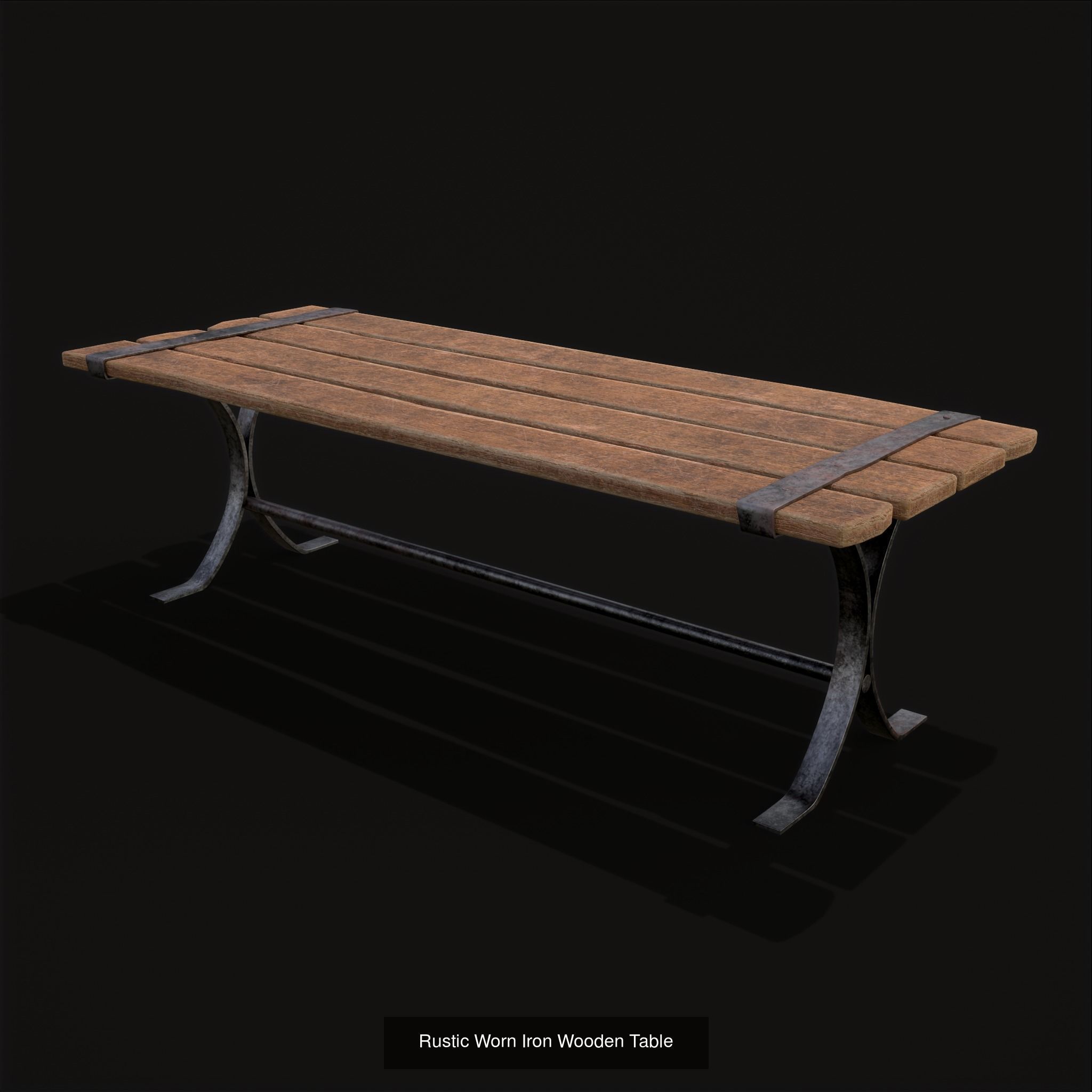 Rustic Medieval Wood Furniture Mix Three 3D Model Collection_7
