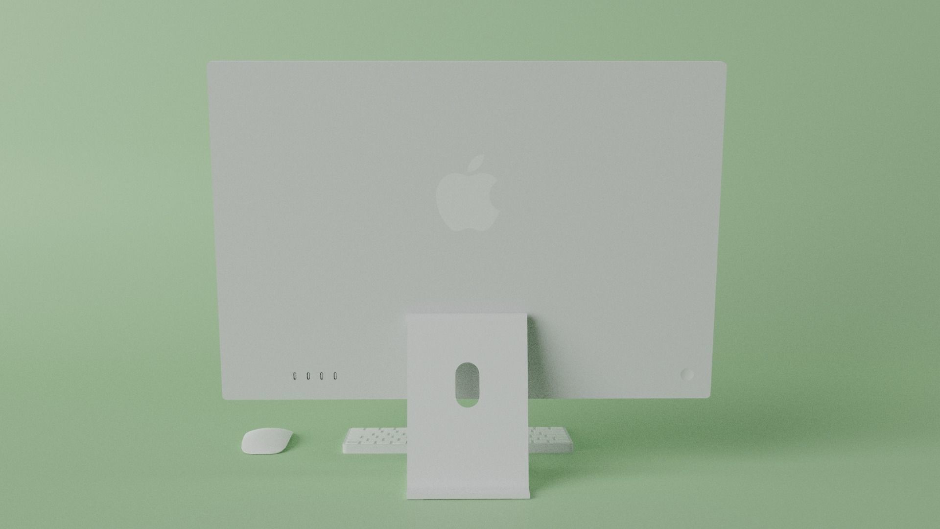 iMac 24-inch 2021 Silver 3D model_11