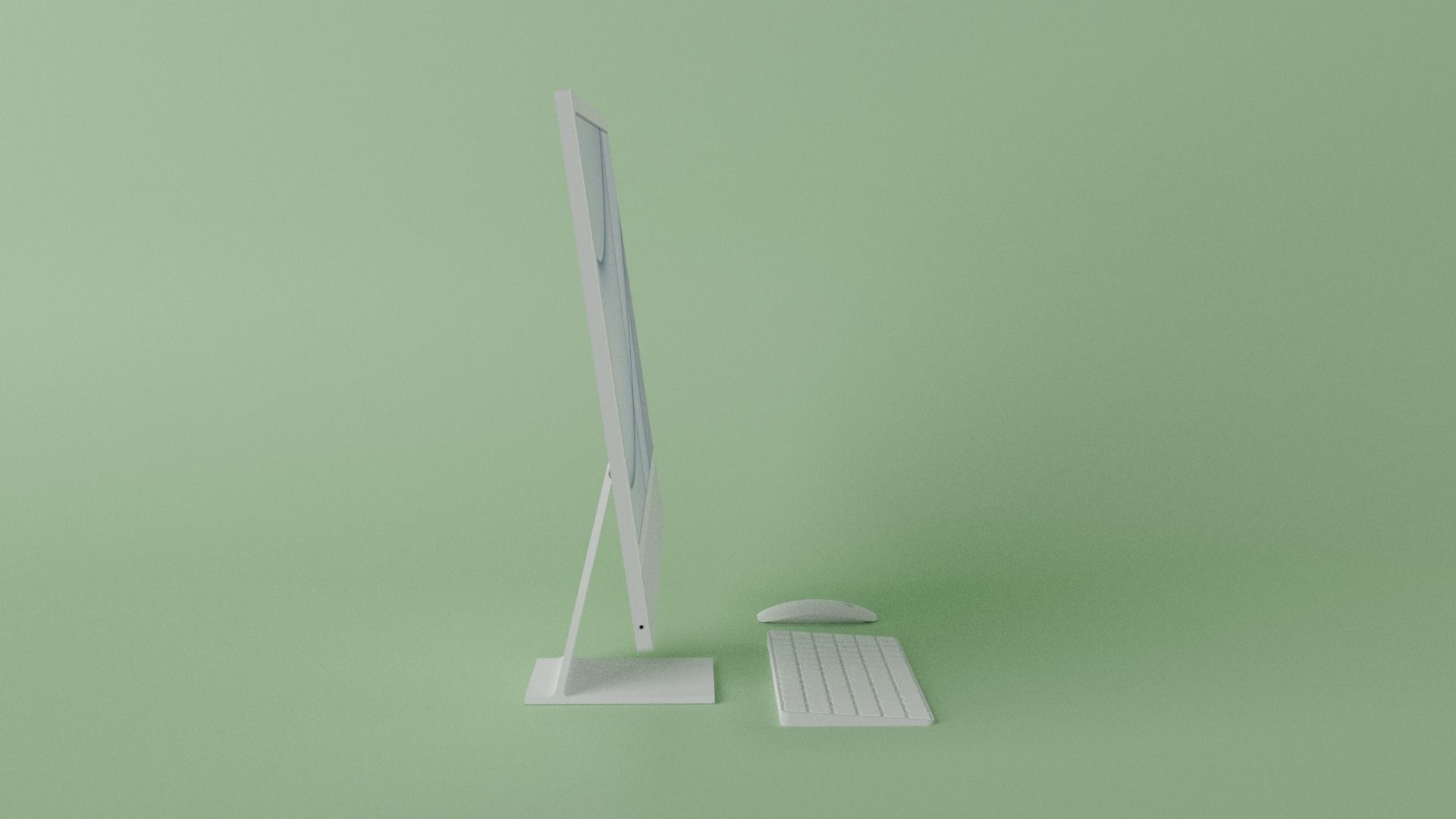 iMac 24-inch 2021 Silver 3D model_10