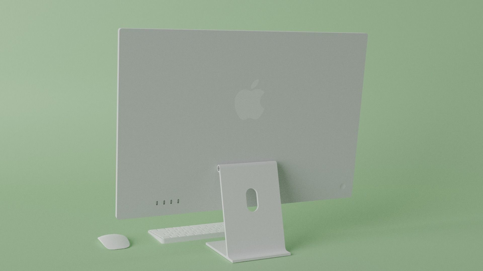 iMac 24-inch 2021 Silver 3D model_4