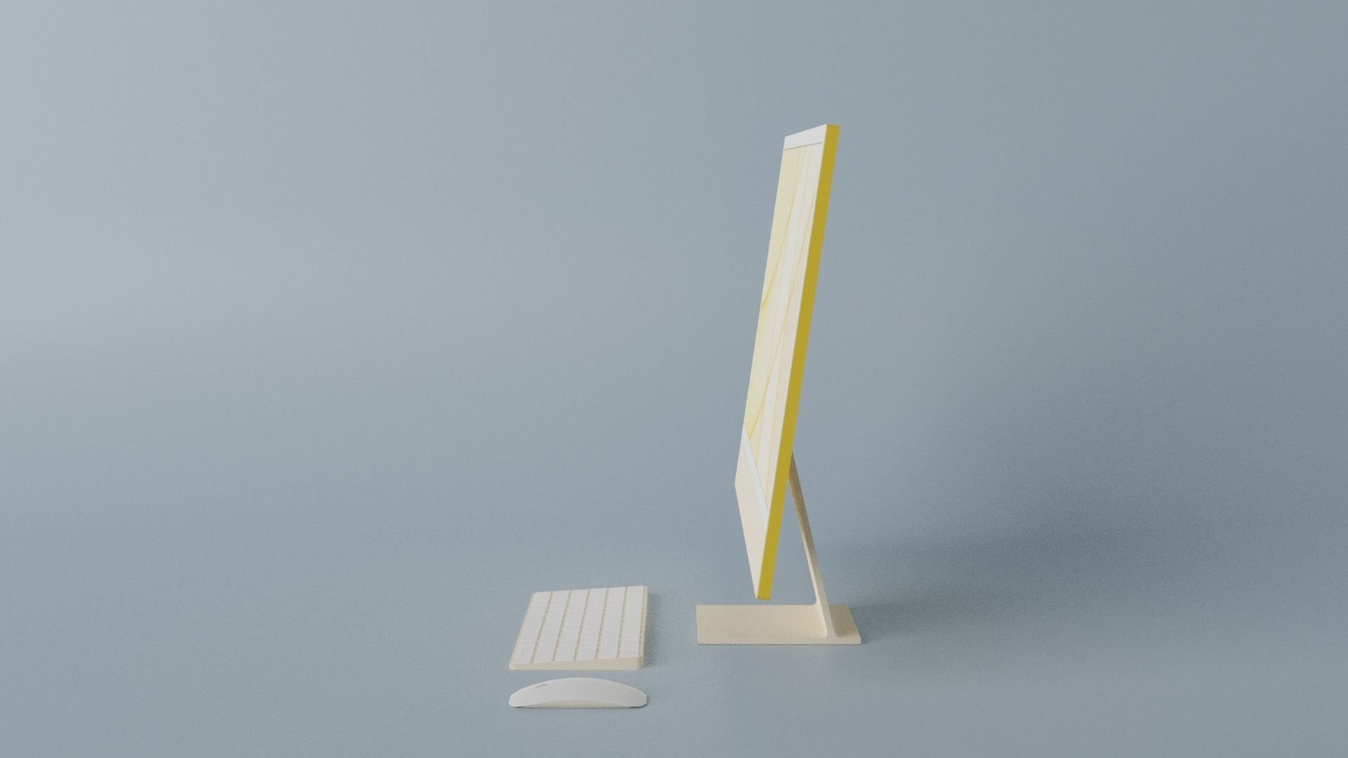 iMac 24-inch 2021 Yellow 3D model_2