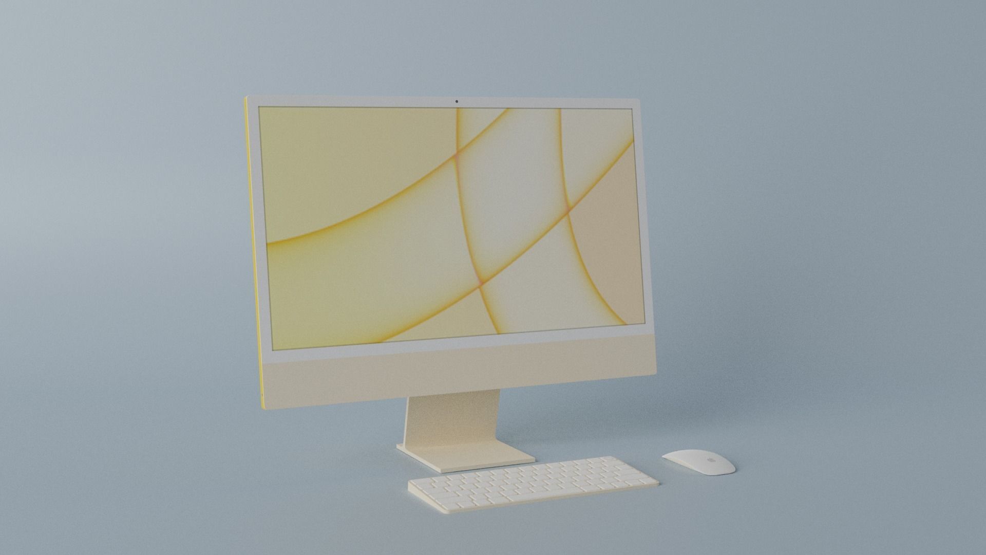 iMac 24-inch 2021 Yellow 3D model_13
