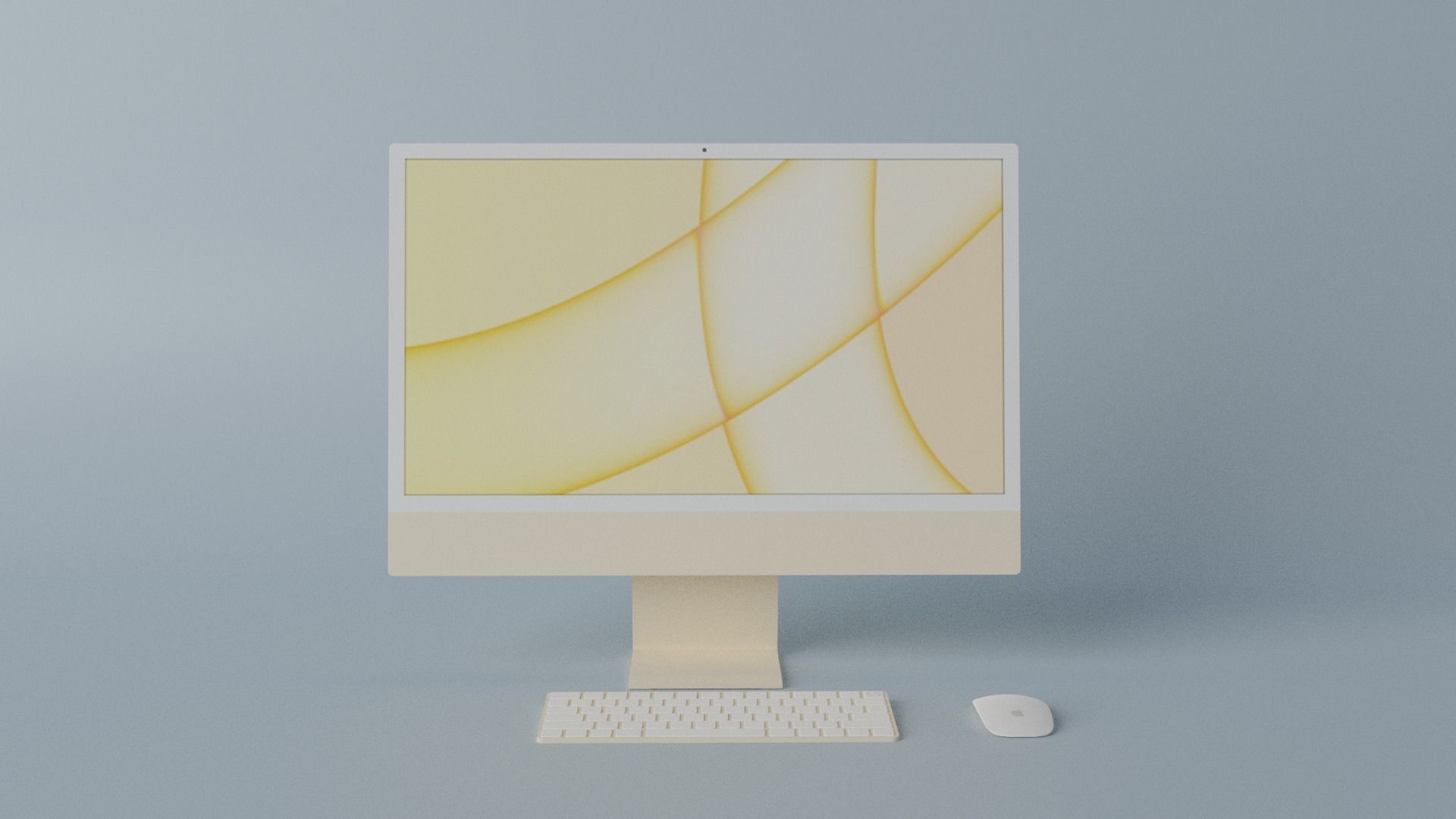 iMac 24-inch 2021 Yellow 3D model_14