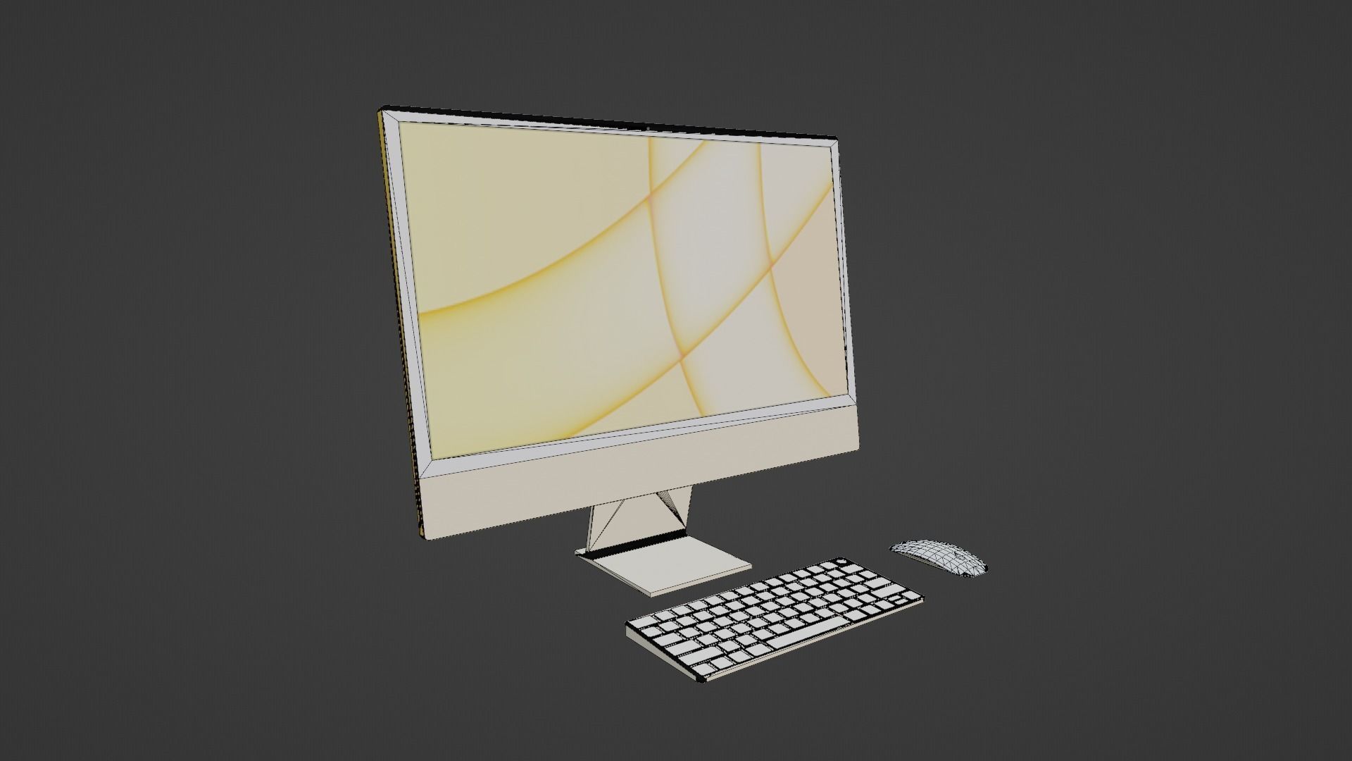 iMac 24-inch 2021 Yellow 3D model_18