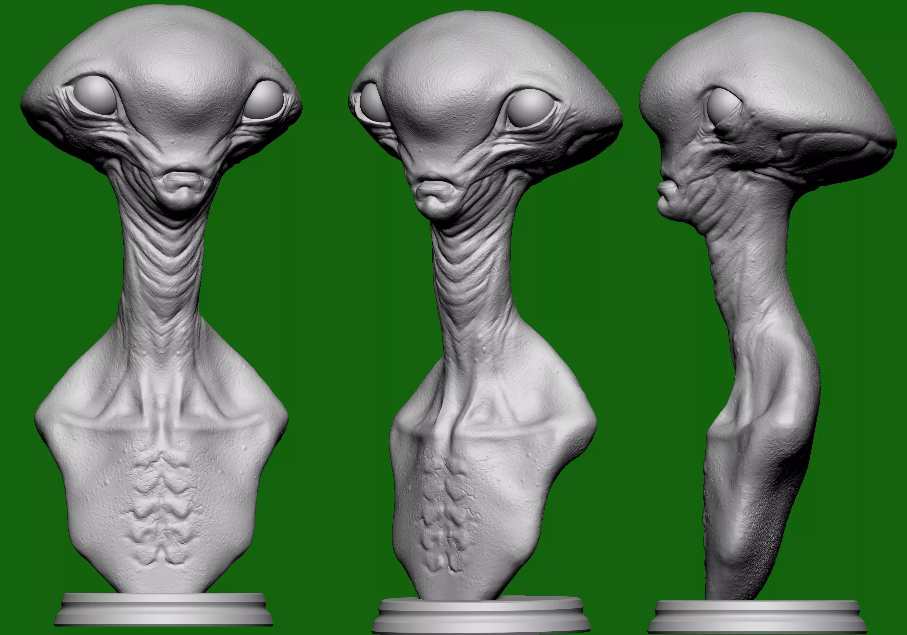 alien figurine 3D print model_0