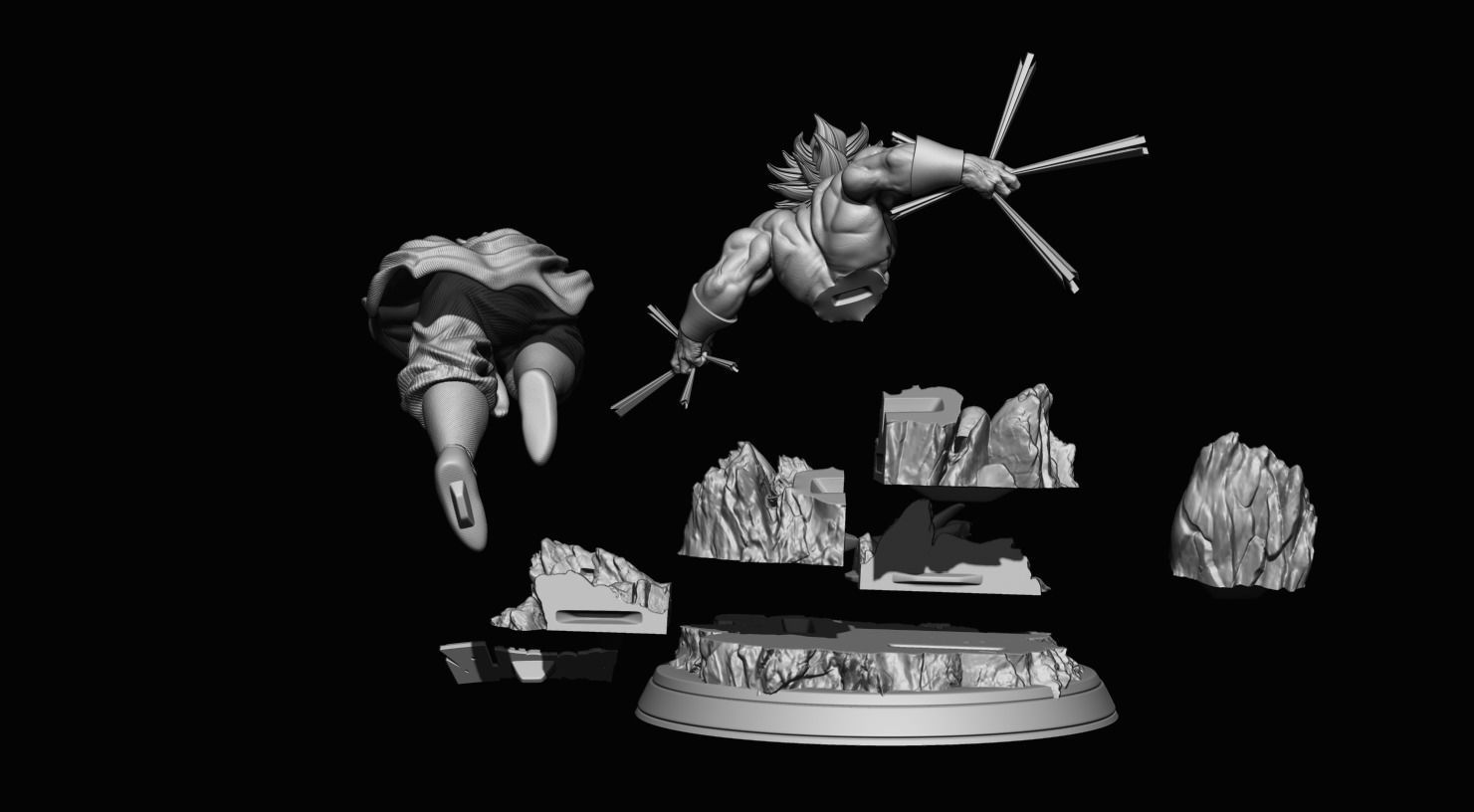 broly dragon ball z collectible figure  3D print model_13