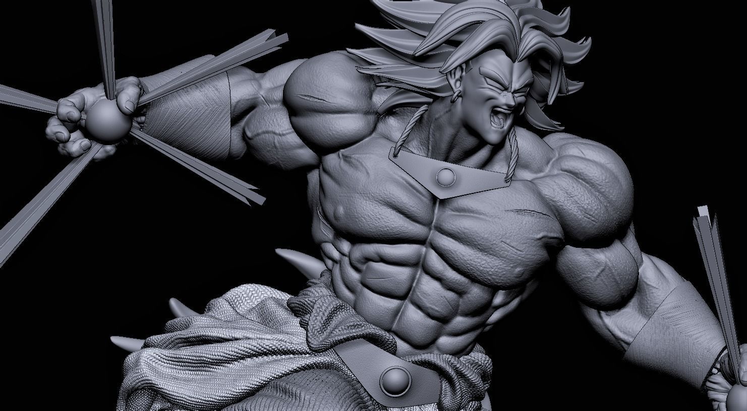 broly dragon ball z collectible figure  3D print model_15