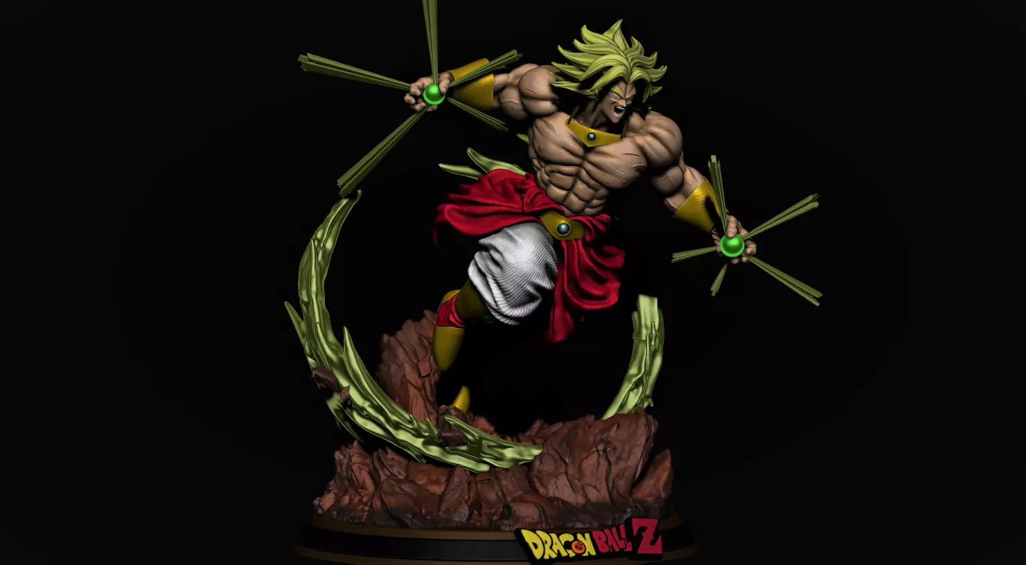 broly dragon ball z collectible figure  3D print model_0