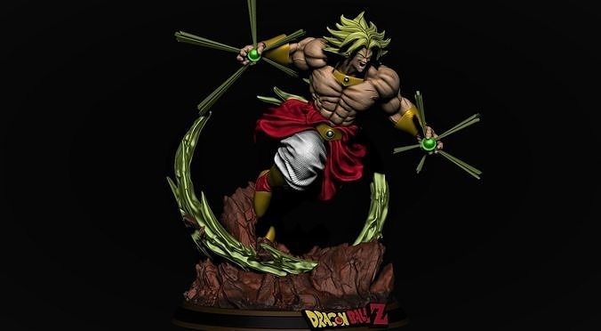 broly dragon ball z collectible figure  3D print model