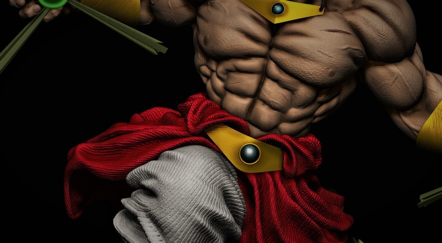 broly dragon ball z collectible figure  3D print model_4