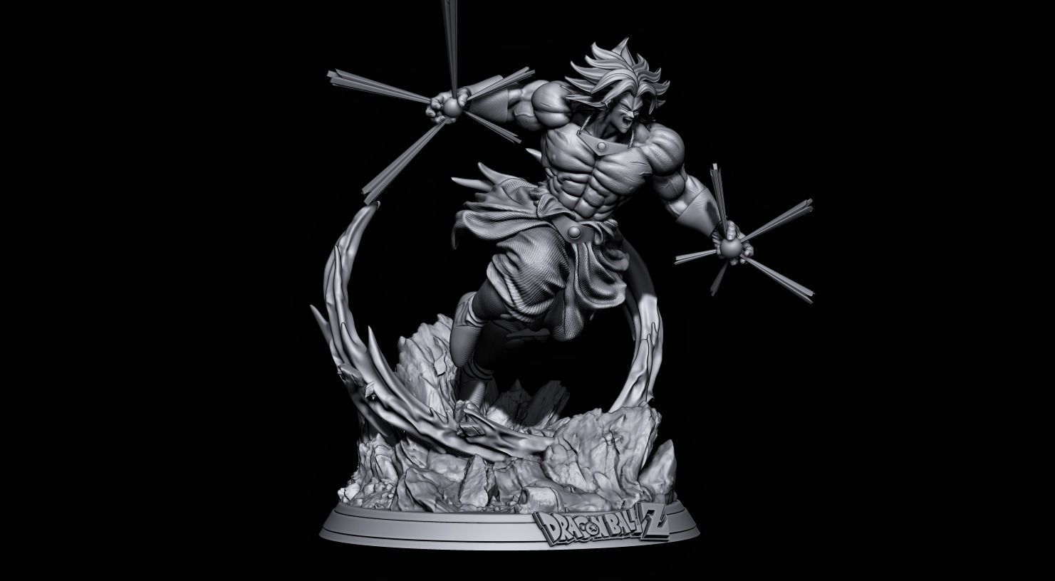 broly dragon ball z collectible figure  3D print model_8