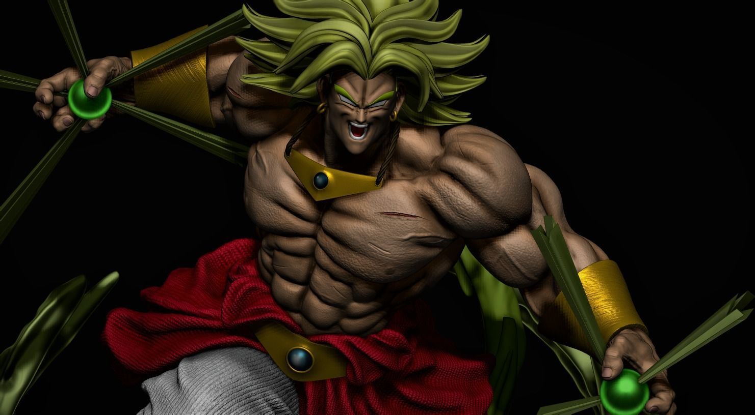 broly dragon ball z collectible figure  3D print model_2