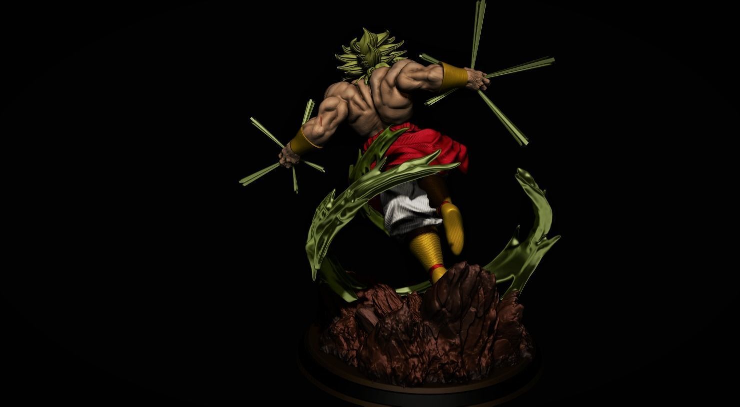 broly dragon ball z collectible figure  3D print model_7