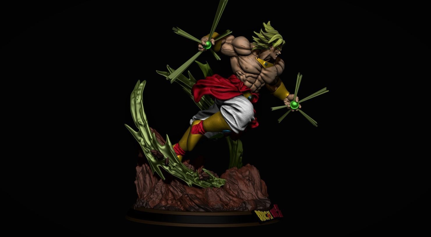 broly dragon ball z collectible figure  3D print model_6