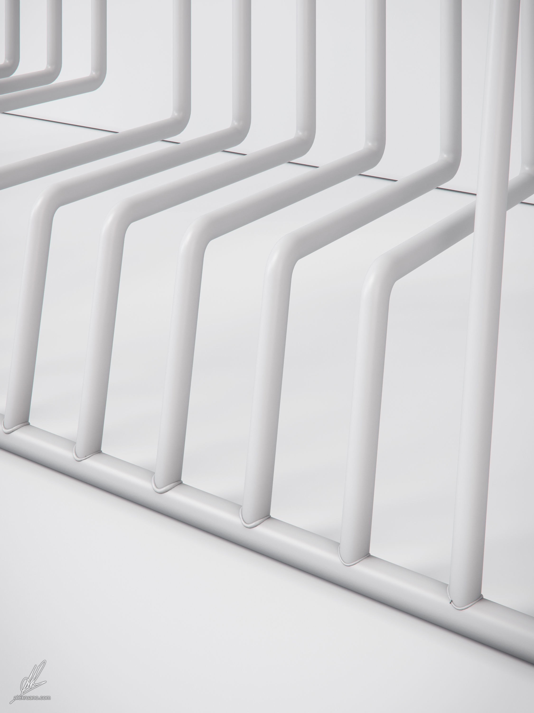 Iron shelf 3D model_8