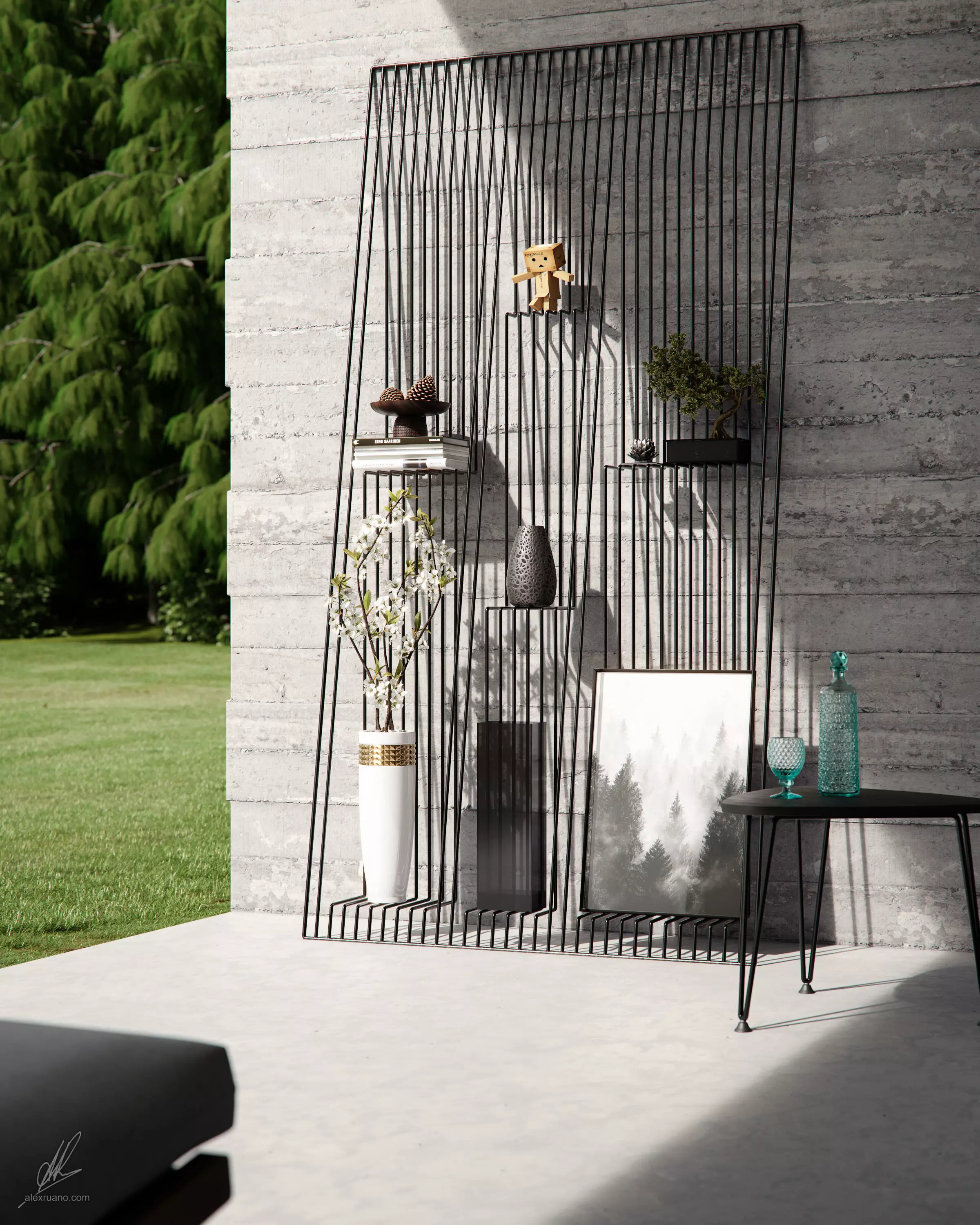 Iron shelf 3D model_0