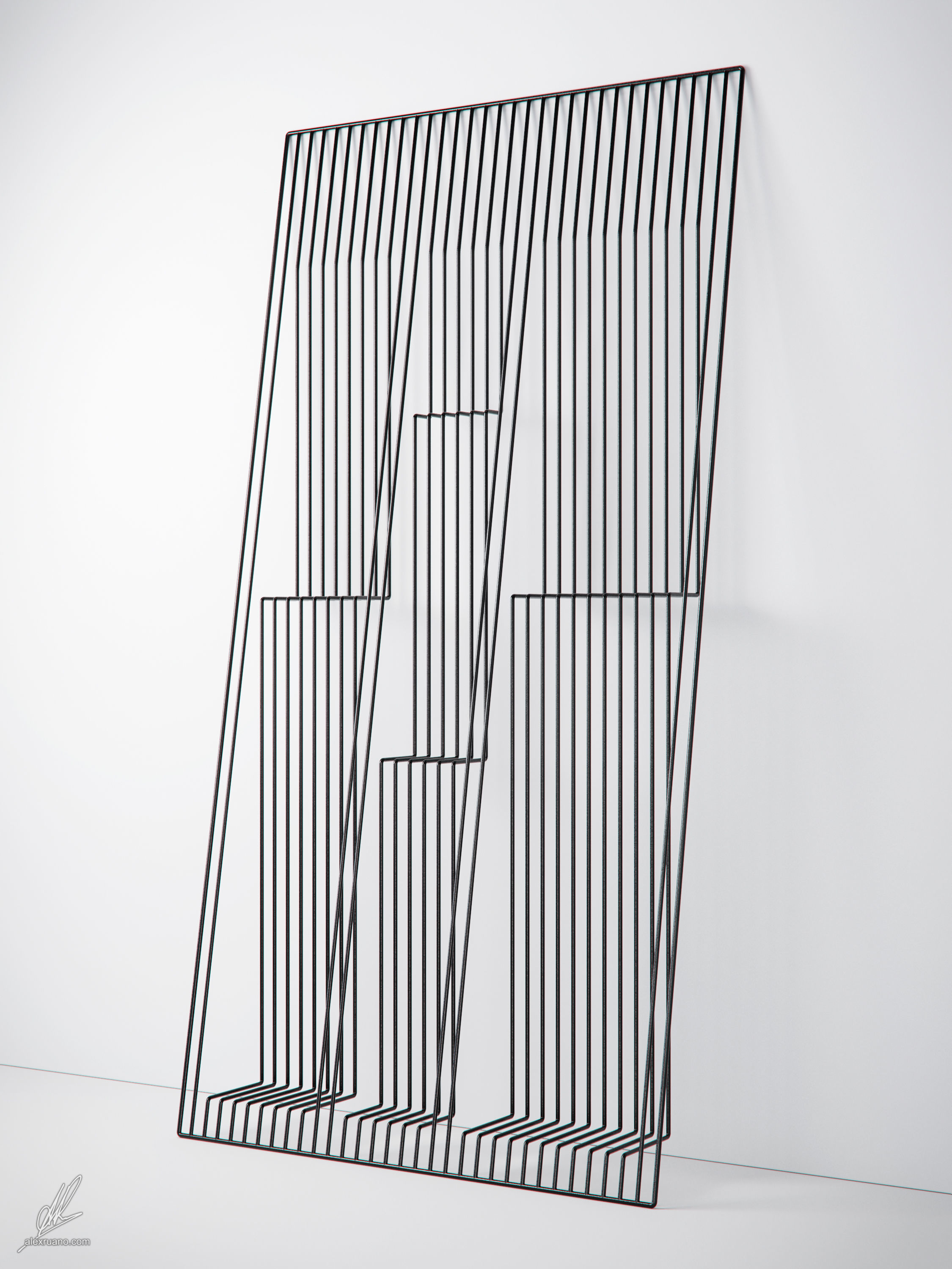 Iron shelf 3D model_3