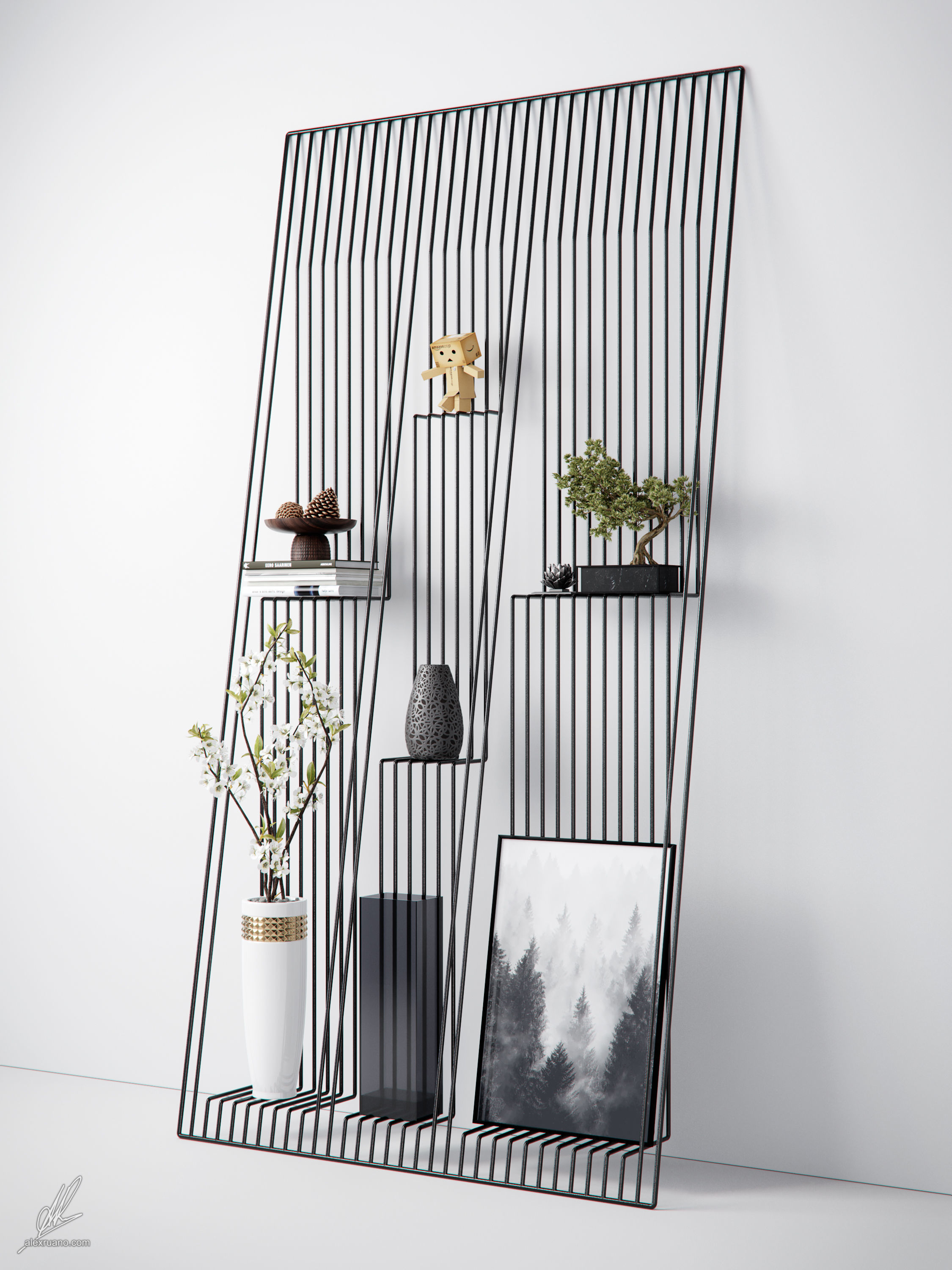 Iron shelf 3D model_1