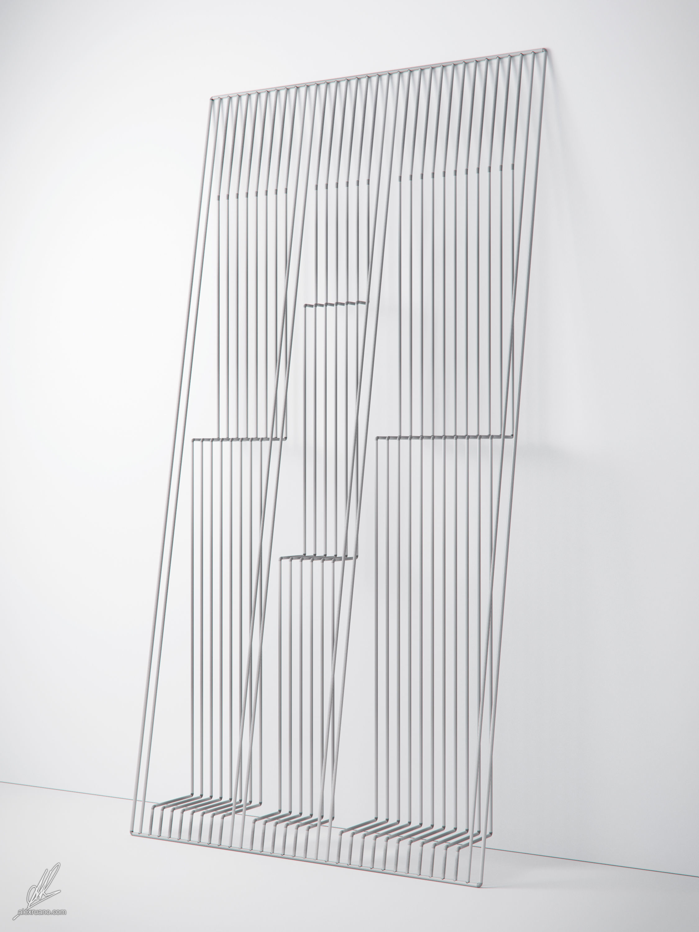 Iron shelf 3D model_9