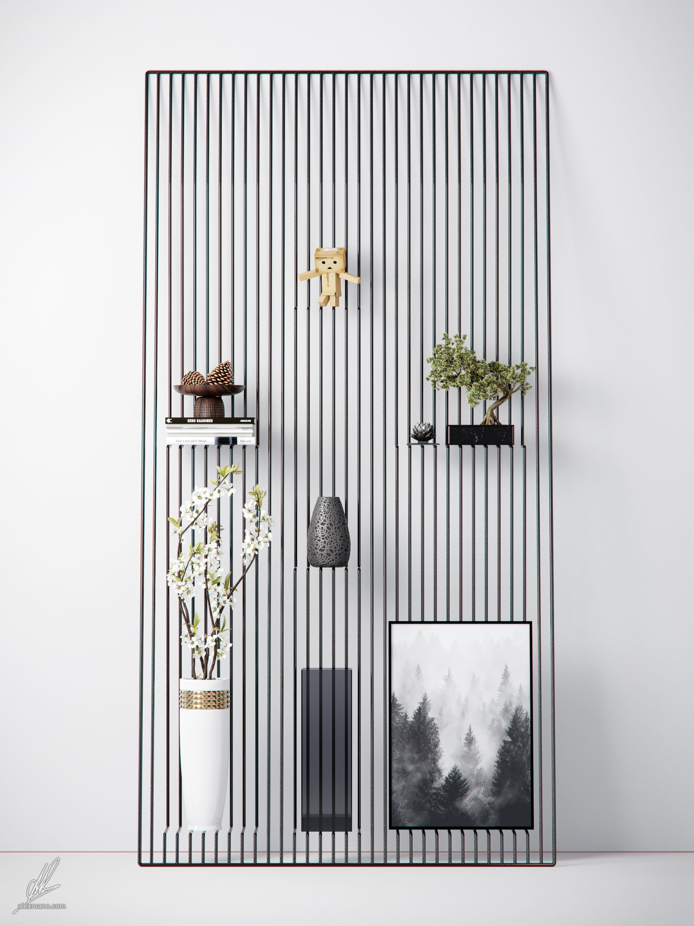 Iron shelf 3D model_2