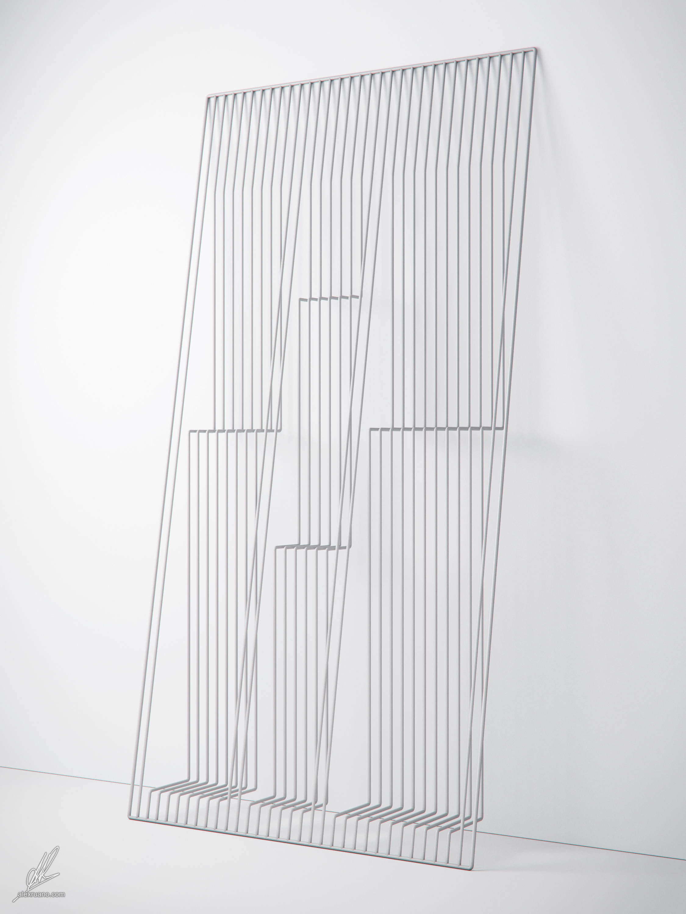 Iron shelf 3D model_6